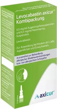 Levocabastin axicur Kombipackung 0,5mg/ml 4ml AT + 5ml Nasenspray