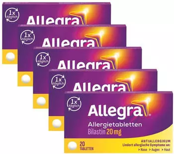 Allegra Allergietabletten 20 mg Tabletten (5 x20 Stk.)