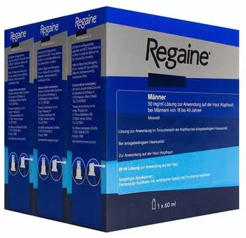 Regaine M&auml;nner 50mg/ml L&ouml;sung zur Anwendung a.d. Kophaut (3x60ml)