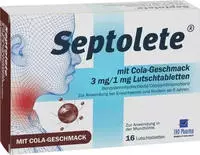 Septolete M.cola-geschmack 3mg/1mg Lutschtabletten 16 St