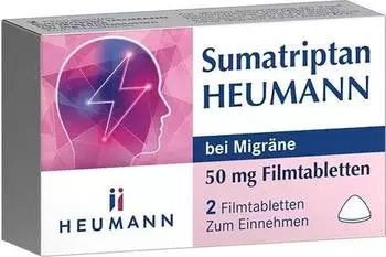 Sumatriptan Heumann bei Migr&auml;ne 50mg Filmtabletten (2 Stk.)