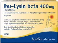 Ibu-lysin Beta 400 Mg Filmtabletten 10 St