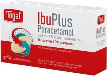 Togal IbuPlus Paracetamol 200mg/500mg Filmtabletten (20 Stk.)