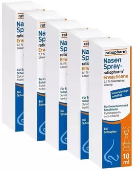 Nasenspray ratiopharm Erwachsene Konservierungsmittelfrei (5 x 10 ml)