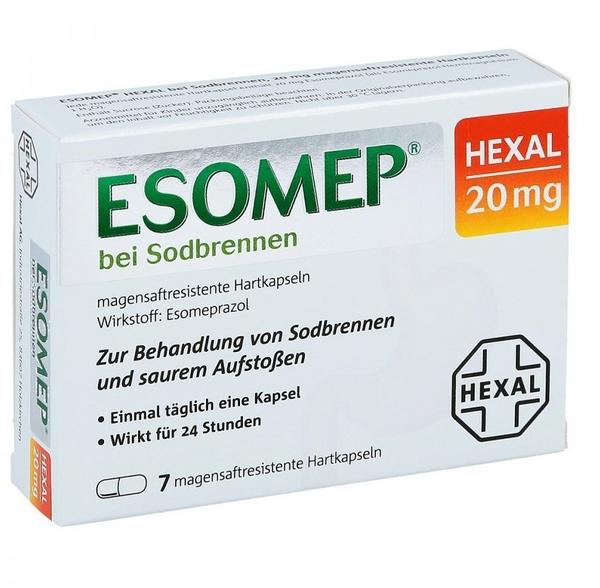 Hexal ESOMEP HEXAL bei Sodbrennen 20 mg magensaftr.Hkp. 7 St