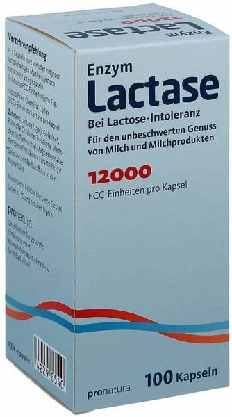 Pro Natura Lactase 12.000 FCC Kapseln (100 Stk.)