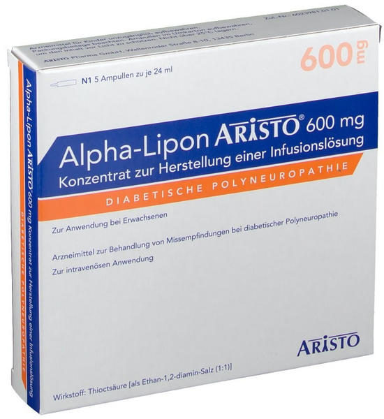 Alpha Lipon Aristo 600 mg Konzentrat zur Herstellung einer Infusionslösung (5x24ml)
