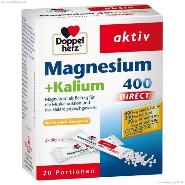 Doppelherz Magnesium + Kalium Direct Portionsbeutel (20 Stk.)