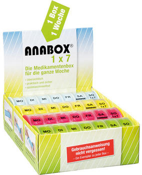 Wepa Anabox 1x7 rot, gelb, grün oder blau mt Deckel klar