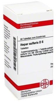 DHU Hepar Sulfuris D 6 Tabletten (80 Stk.)