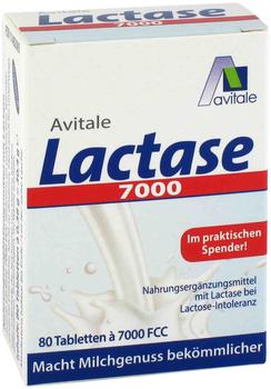 Avitale Lactase 7.000 FCC Tabletten im Spender (80 Stk.)