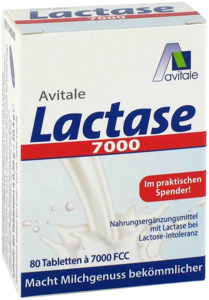 Avitale Lactase 7.000 FCC Tabletten im Spender (80 Stk.)