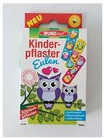 WUNDmed Pflaster Eulen, 10 Strips, wasserfest, 6,3 x 1,9cm