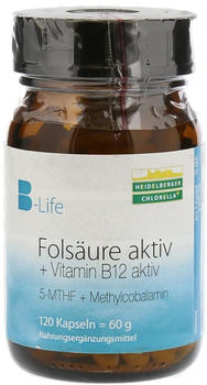 Heidelberger Chlorella Folsäure aktiv + Vitamin B12 aktiv Kapseln (120Stk.)