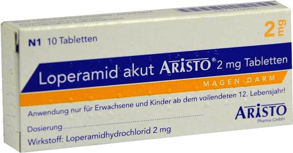 Aristo Pharma GmbH Loperamid akut Aristo 2 mg Tabletten 10 stk Test TOP  Angebote ab 0,79 € (März 2023)