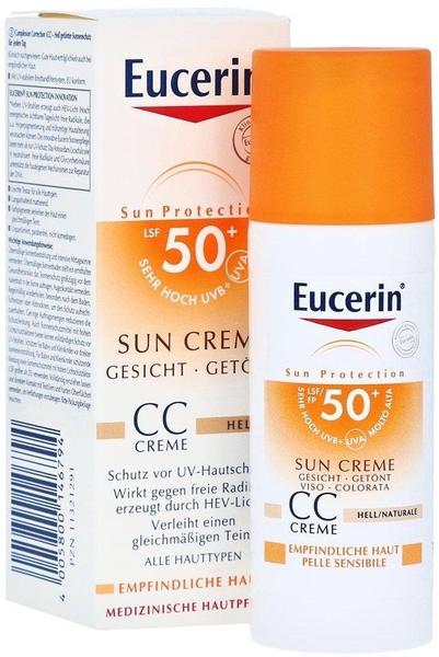 Eucerin Sun CC Creme Getönt Hell LSF 50+ (50ml)