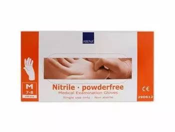 Abena NITRIL-HANDSCHUHE WEISS PUDERFREI M