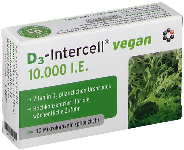 Intercell Pharma D3-Intercell vegan 10.000 I.E. Kapseln (30 Stk.)