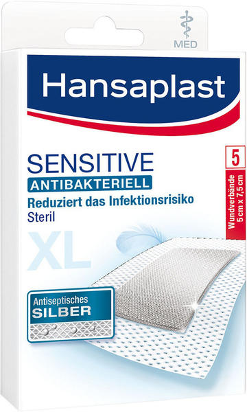 Hansaplast med Sensitive XL Pflaster 6 x 7 cm (5 Stk.)