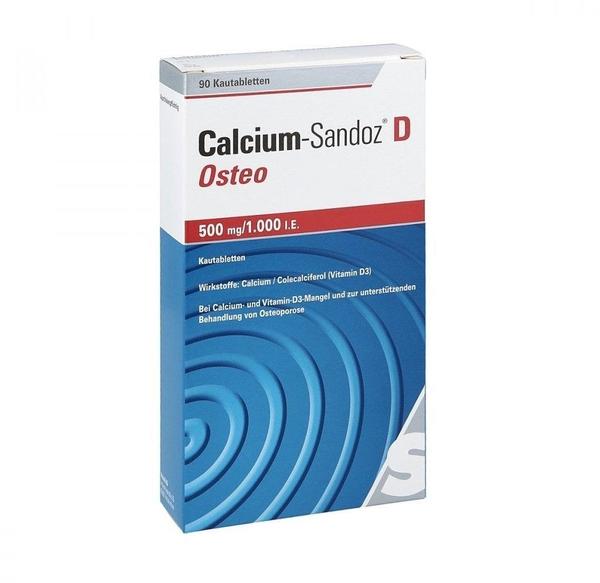 Calcium Sandoz D Osteo 500 mg/1.000 I.E. Kautabletten (90 Stk.)