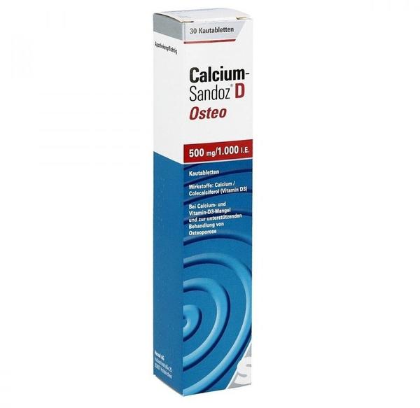 Hexal Calcium-Sandoz D Osteo 500mg/1.000 IE Kautablette 30 St.