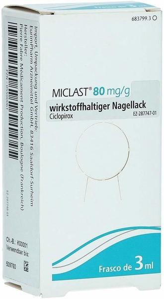 EurimPharm Arzneimittel GmbH MICLAST 80mg/g wirkstoffhaltiger Nagellack