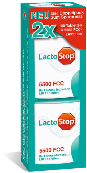 Hübner Lactostop 5.500 FCC im Klickspender Doppelpack (2 x 120 Stk.)