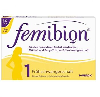 Merck femibion Schwangerschaft 1 D3 + 800 µg Folat ohne Jod Tabletten (60 Stk.)
