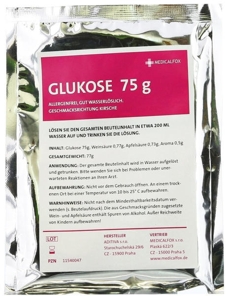 Medicalfox Glukose Kirsch Plv.z.Her.Lsg.z.Einnehmen (75 g)