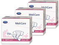 MoliCare Slip super, 7 Tropfen, Gr. L, 120 - 150 cm H&uuml;ftumfang 3X30 St
