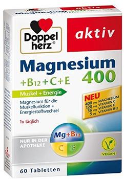 Queisser Doppelherz Magnesium 400+B12+C+E Tabletten 60 St