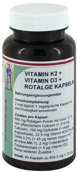 Reinhildis Apotheke Vitamin K2 + Vitamin D3 + Rotalge Kapseln (90 Stk.)