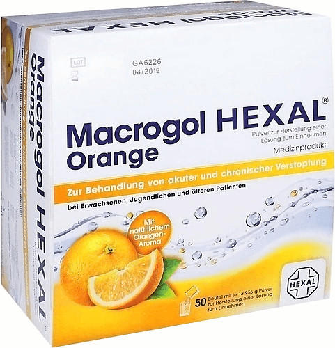 Macrogol Hexal Orange Plv.z.Her.e.Lsg.z.Einn.Btl. (50 Stk.)