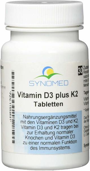 Synomed Vitamin D3 plus K2 Tabletten (30 Stk.)