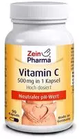 ZeinPharma Vitamin C Kapseln 500mg (90 Kapseln), Grundpreis: &euro; 233,11 / kg