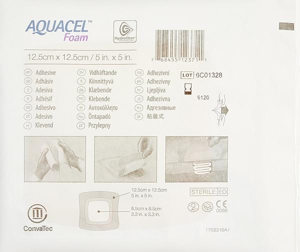 ACA MüllerADAG Pharma AQUACEL Foam adhäsiv 12.5x12.5 cm Verband