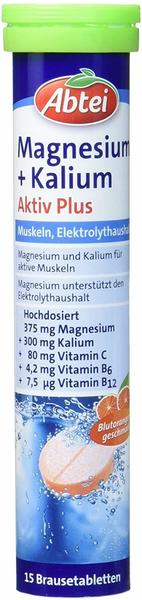 Abtei Magnesium + Kalium Aktiv Brausetabletten (15 Stk.)