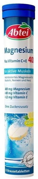 Omega Pharma Deutschland GmbH Abtei Magnesium 400 Plus Vitamin C+E Brausetabl. 15 St