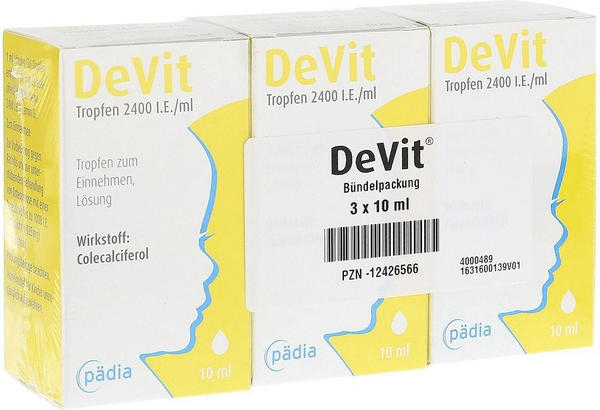 Pädia Arzneimittel Devit Tropfen 2400 I.E./ml (3 x 10 ml)