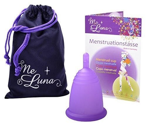 Me Luna Menstruationstasse Classic - Stiel - Violett - Größe XL