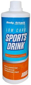 Body Attack Low Carb Sports Drink Peach Passion Fruit 1000ml