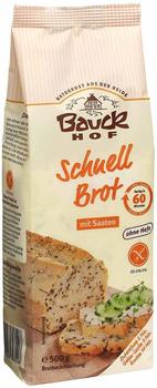 Bauckhof Bio Schnellbrot mit Saaten Backmischung glutenfrei (500g