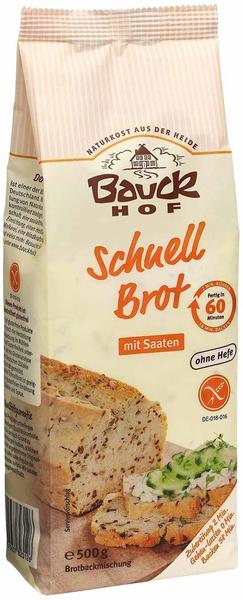 Bauckhof Bio Schnellbrot mit Saaten Backmischung glutenfrei (500g