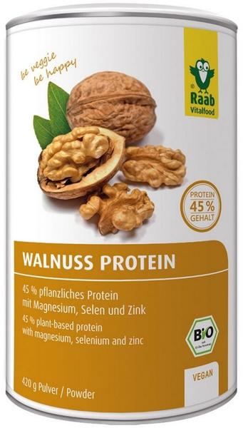 Raab Vitalfood Bio Walnuss-Protein Pulver, reines Proteinpulver mit 45 % pflanzlichem Eiweiß, aus biologischem Anbau, vegan, laborgeprüft, 420 Gramm