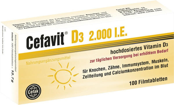 Cefak KG Cefavit D3 2.000 I.E. Filmtabletten (100 Stk.)