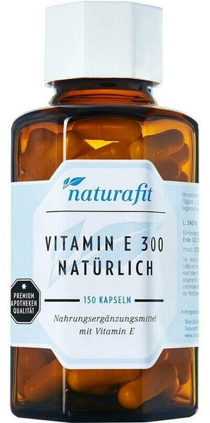 Naturafit Vitamin E 300 natürlich Kapseln (150 Stk.)