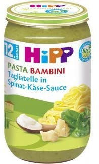 Hipp Pasta Bambini Tagliatelle in Spinat-Käse-Sauce (250 g)