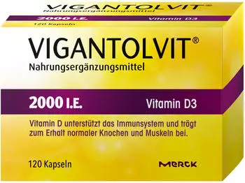 Merck Vigantolvit 2000 I.E. Vitamin D3 Weichkapseln (120 Stk.)