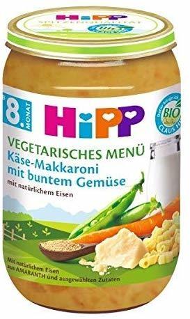 Hipp Vegetarisches Menü Käse-Makkaroni mit buntem Gemüse (220 g)