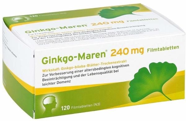 Ginkgo Maren Filmtabletten Test | schon ab 10,96€ auf Testbericht.de